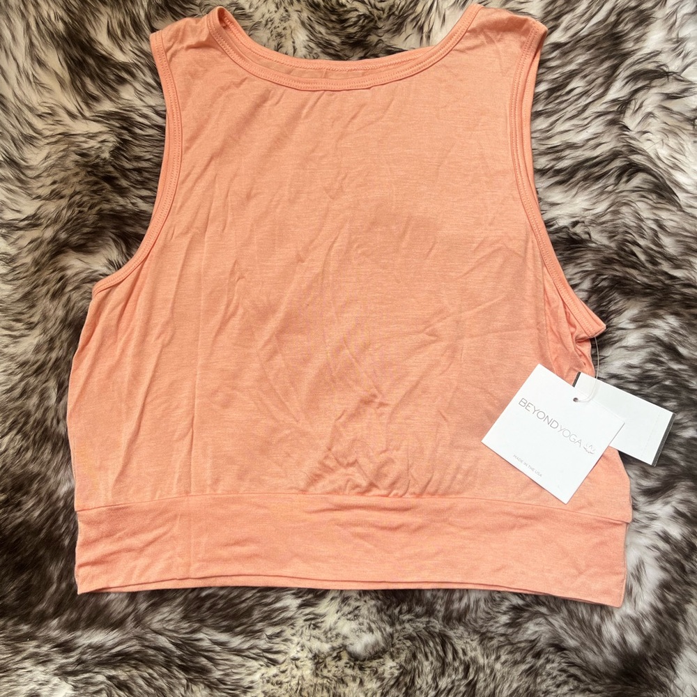 NEW Coral beyond yoga fitness top.